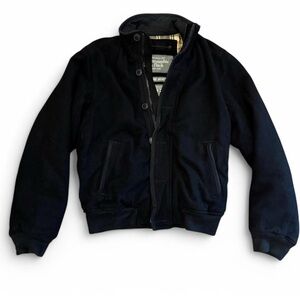 Abercrombie & Fitch | Elk Lake Wool Blend Coat | Size XL | Black Bomber Jacket